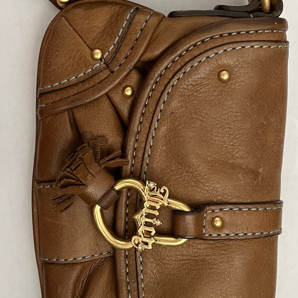 Juicy Couture cowhide leather wristlet- gently used
